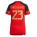 België Michy Batshuayi #23 Voetbalkleding Thuisshirt Dames WK 2022 Korte Mouwen